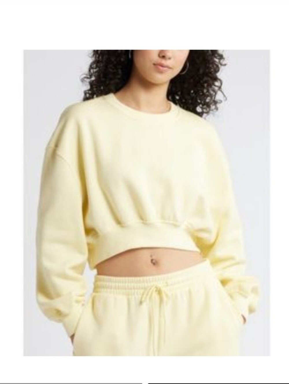 BP.  Ivory Cropped Sweatshirt